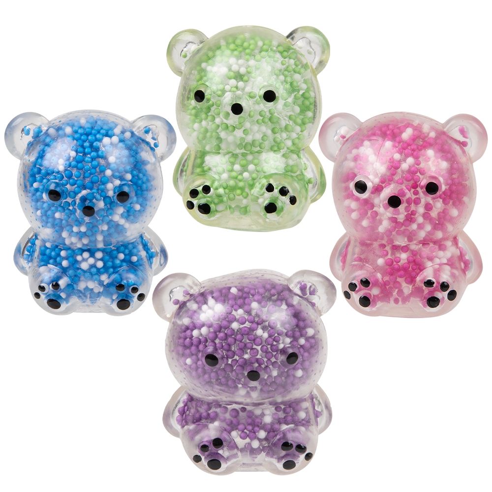 288 pieces 1.75 inch Mini Squeezy Foam Bead Bear 24ct - Slime & Squishees