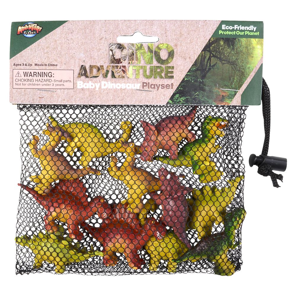 72 pieces of 12pc Baby Dinosaur Mesh Bag Play Set