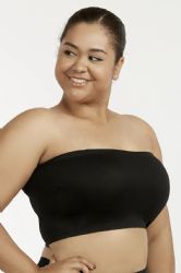 144 Pieces Sofra Ladies Seamless Tube Top Bra Plus Size - Womens Bras And Bra Sets