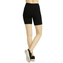 72 Pieces Mamia Ladies Cotton 15 Inch Outseam Shorts Black Size Small - Women's Active Wear Bottoms