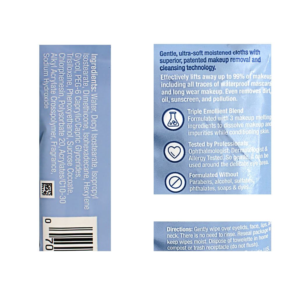24 pieces of Travel Size Neutrogena Makeup Remover Cleansing Towelettes - Pack Of 7