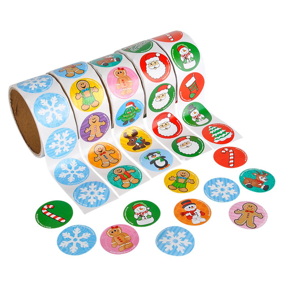 20000 pieces Holiday Roll Stickers Assortment (500pcs/unit) - Tattoos and Stickers