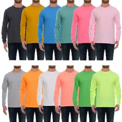 Mens Assorted Light Colors Long Sleeve T-Shirt Size 5xlarge