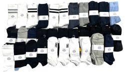 180 Pairs Mix Mix Mens Womens Kids Ankle And Crew Socks - Sock Pallet Deals