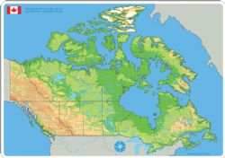 24 Pieces Smart Poly Learning Mat 12"x17", DoublE-Sided, Canada Map Physical - School and Office Supply Gear