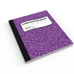 48 Wholesale Purple Marble Composition Notebook - Wide-Ruled 7.5 X 9.8 Inches 100 Sheets