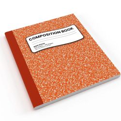 48 Wholesale Orange Marble Composition Notebook - Wide-Ruled 7.5 X 9.8 Inches 100 Sheets