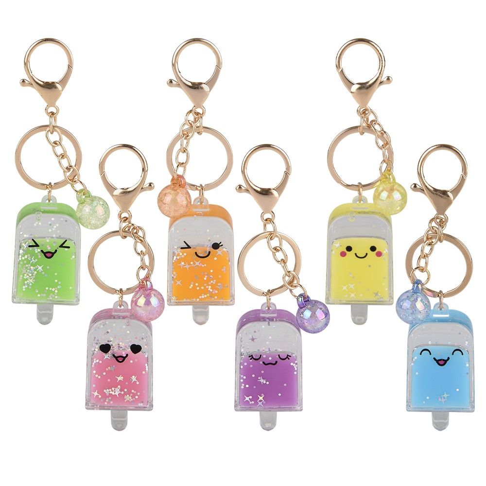 288 pieces 2.5" Kawaii Ice Pop Glitter Clip On 24/disp - Key Chains