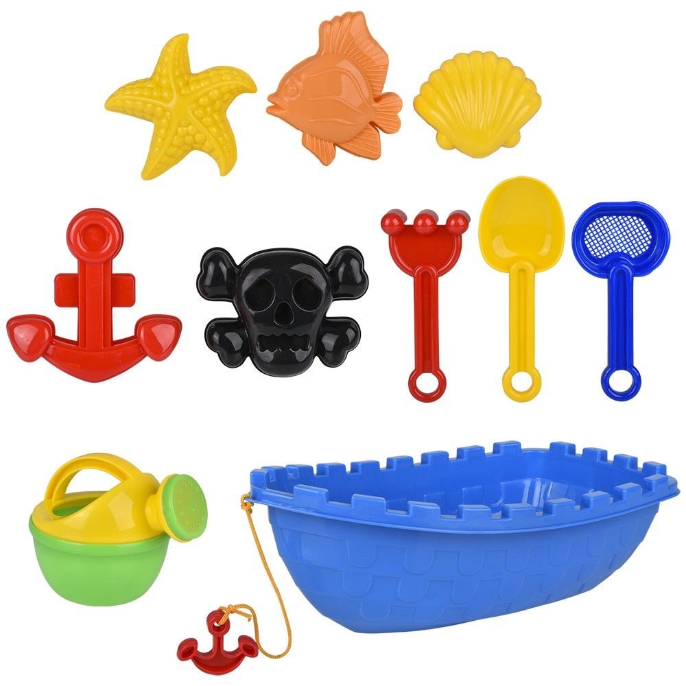 12 pieces of Pirate Ship Beach 10pc Set 14.33 Inch