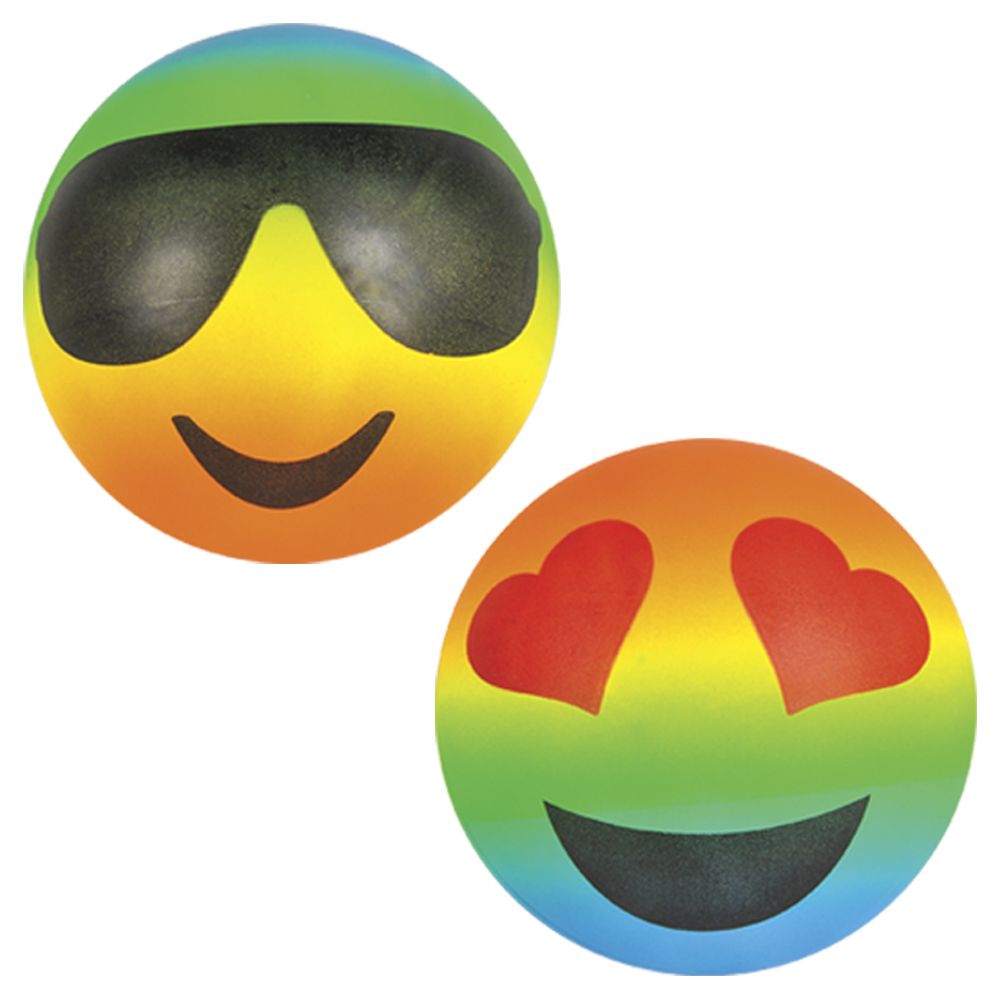 100 pieces 6 inch Emoticon Rainbow Vinyl Balls - Balls