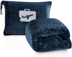 12 of Plush Travel Pillow & Blanket Set