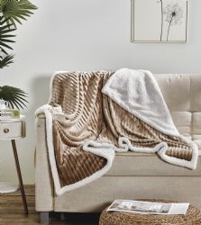 24 of Corduroy & Sherpa Reversible Throw
