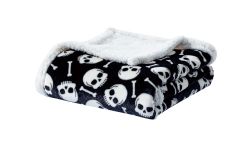 12 Wholesale Spooky Chic Sherpa Throw