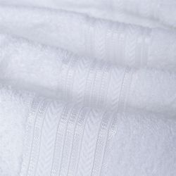 6 Wholesale 6-Piece White Plush Towel Set