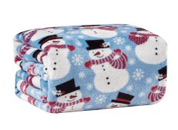 12 Wholesale Festive Holiday Fleece Throw