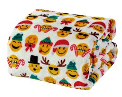 12 Wholesale Festive Holiday Fleece Throw