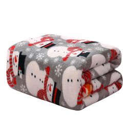 12 Wholesale Festive Holiday Fleece Throw