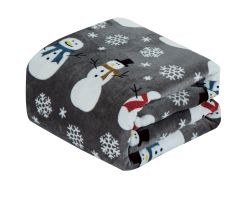 12 Wholesale Festive Holiday Fleece Throw