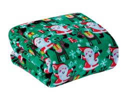 12 Wholesale Festive Holiday Fleece Throw