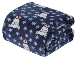 12 Wholesale Festive Holiday Fleece Throw