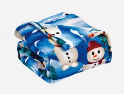 12 Wholesale Festive Holiday Fleece Throw