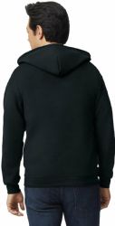 24 Wholesale Unisex Black Zipper Hoodie Cotton Fleece Lining 280gsm Assorted Sizes S-2x