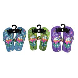 72 Wholesale Girls Flip Flops 3 Assorted