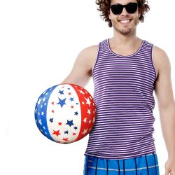 60 Wholesale Inflatable 16 Inch Patriotic Stars Beach Balls (12-Piece)