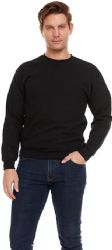 24 Wholesale Mix And Match Mens Fleece Assorted Jogger Pants And Black Crew Neck Sweatshirts Size 2xlarge