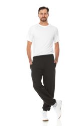 24 Wholesale Mens Fleece Cotton Blend 12 Jogger Pants And 12 Hoodies In Black Size Small