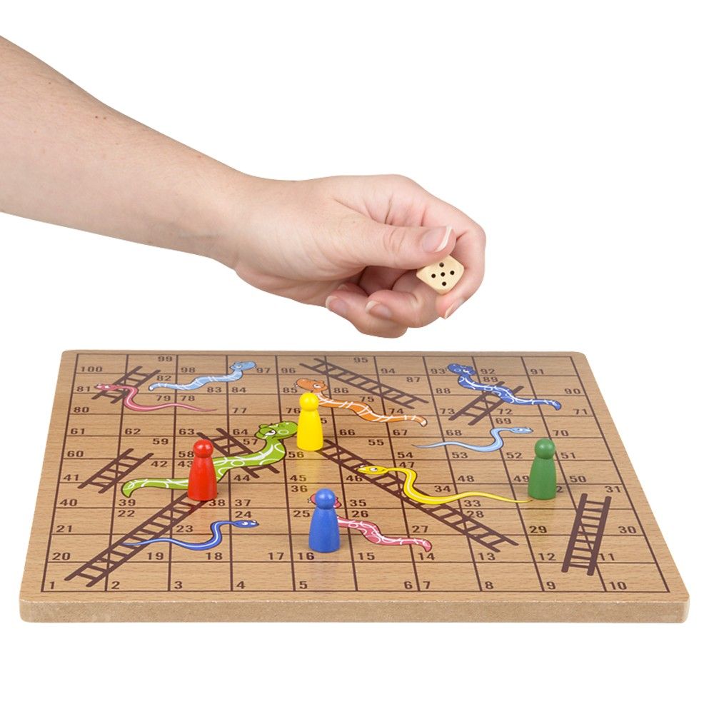 12 pieces 10" Wooden Snakes And Ladders - Store