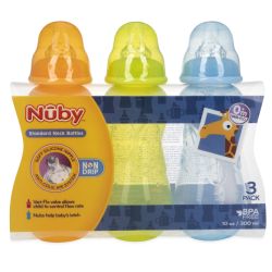 36 Pieces Nuby NoN-Drip Bottles 10 Oz 3-pk - Baby Bottles