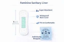 100 Pieces Yacht & Smith Individually Wrapped Sanitary Liner - Feminine Care