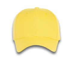 48 Pieces 6 Panel Velcro Mid Profile Cap Yellow - Baseball Caps & Snap Backs