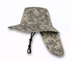 48 Pieces High Profile Wide Brim Sun Hat Digital Army - Sun Hats