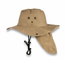 48 Pieces High Profile Wide Brim Sun Hat Khaki - Sun Hats