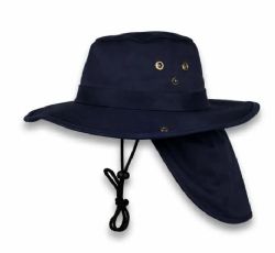 48 Pieces High Profile Wide Brim Sun Hat Navy - Sun Hats
