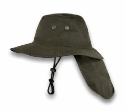 48 Pieces High Profile Wide Brim Sun Hat Olive - Sun Hats