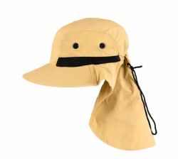 48 Pieces Sun String High Profile Wide Brim Flap Hat Khaki - Sun Hats