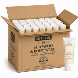50 Pieces Yacht & Smith 2 In 1 Shampoo And Body Wash 3oz Bottle - Shampoo & Conditioner