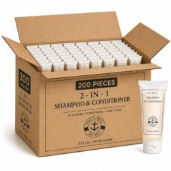 200 Pieces Yacht & Smith 2 In 1 Shampoo And Conditioner 3oz Bottle - Shampoo & Conditioner