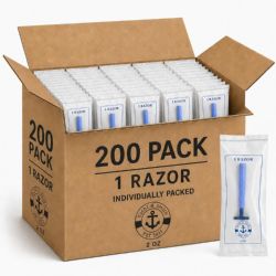 200 Pieces Yacht & Smith Double Blade Razor In Film Bag - Shaving Razors