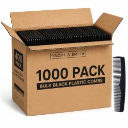 1000 Wholesale Yacht & Smith Black Plastic Comb 4.9 Inches