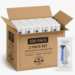 200 Pieces Yacht & Smith Shaving Cream And Razor Kit .27 oz - Shaving Razors