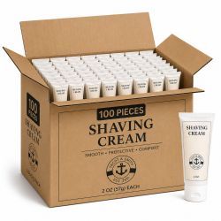 100 Pieces Yacht & Smith 2 Oz Shaving Cream Tube - Shaving Razors