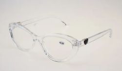 36 Pieces Women's Oval CaT-Eye Reading Glasses With Heart Stud Accents - Reading Glasses
