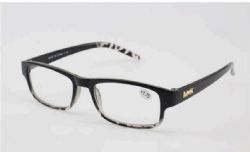 36 Pieces Unisex TwO-Tone Patterned Rectangular Reading Glasses Assortment - Eyeglass & Sunglass Cases