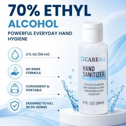 96 Pieces 2 Oz Hand Sanitizer, 70% Ethyl Alcohol - Personal Hygiene For Donations