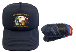 12 Pieces United States 250th Anniversary Trucker Hat - Baseball Caps & Snap Backs
