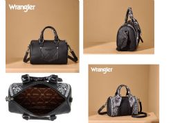 4 Pieces Wrangler Braided Paisley Bandana Boston Bag - Black - Tote Bags & Slings